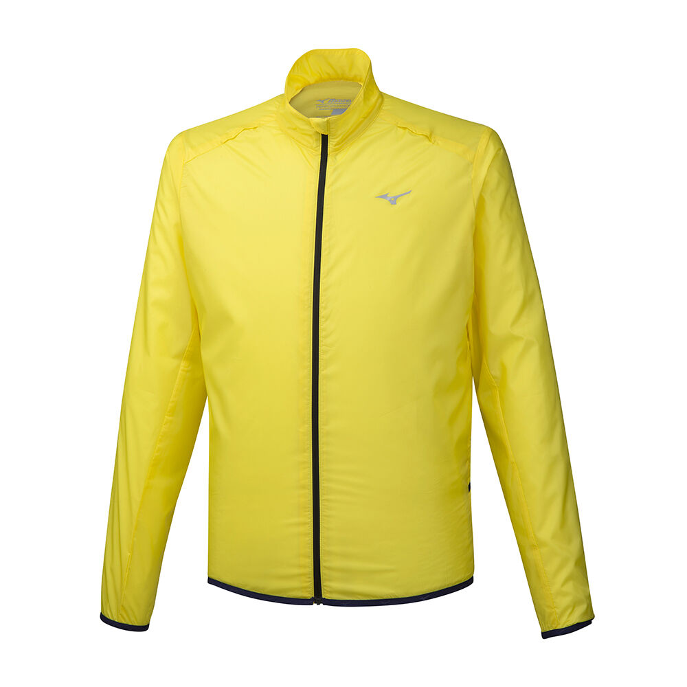 Mizuno Men's Hineri Pouch Running Jacket Yellow (J2GE952046-YFS)